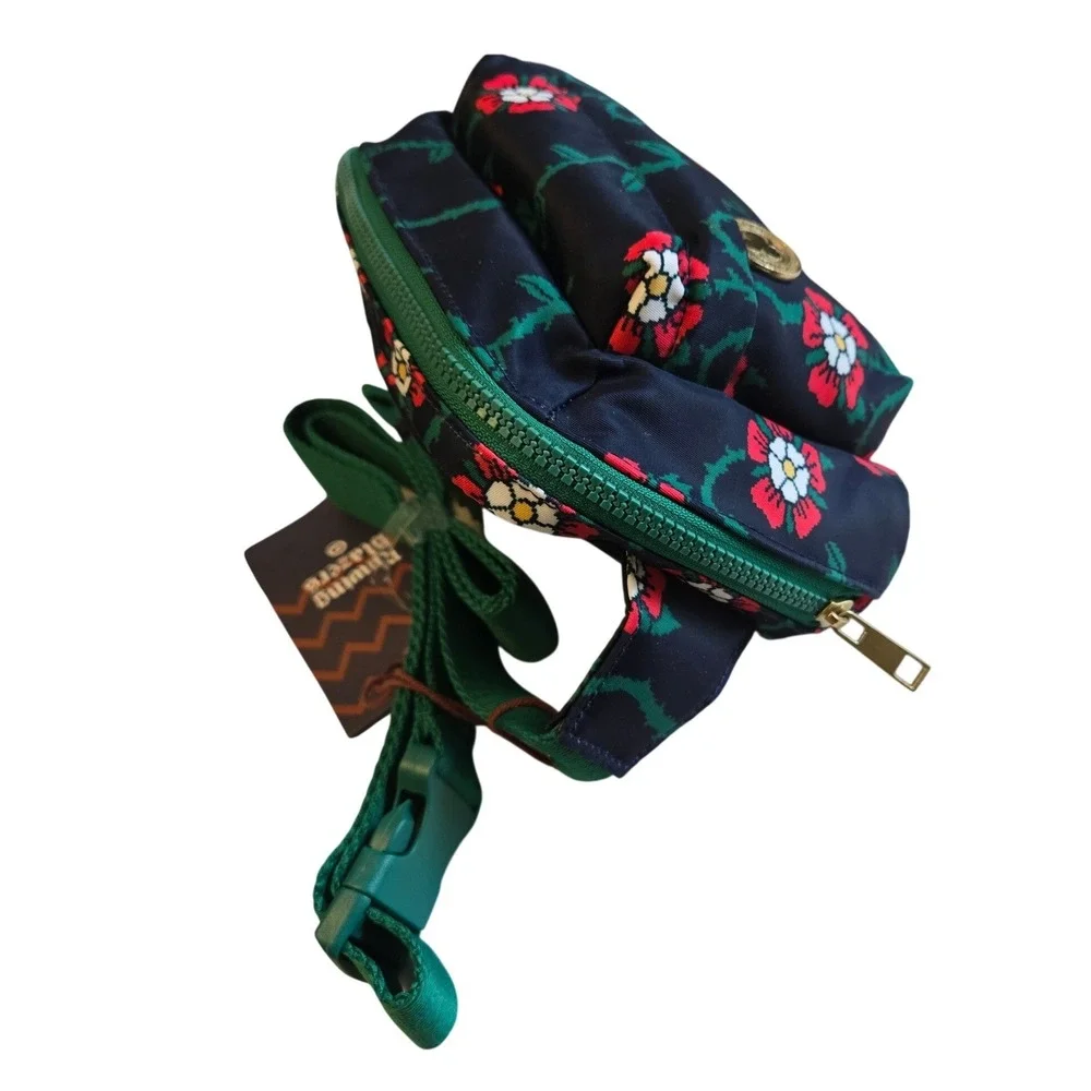 A‎ New Day™ Floral Belt Bag Crossbody Navy Red Green Target NWT